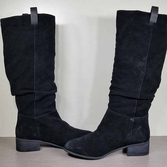 BP. 'Traffic' Knee High Slouch Boot, Black Suede, Womens Size 7.5 M - Picture 2 of 12